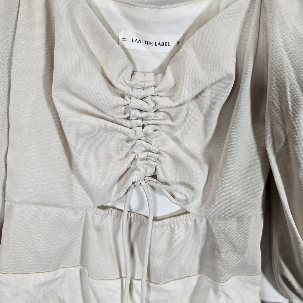 Lani The Label Michelle Bodysuit Puff Sleeve Sweatheart‎ Neck Cut out Size Xs... - Picture 5 of 10